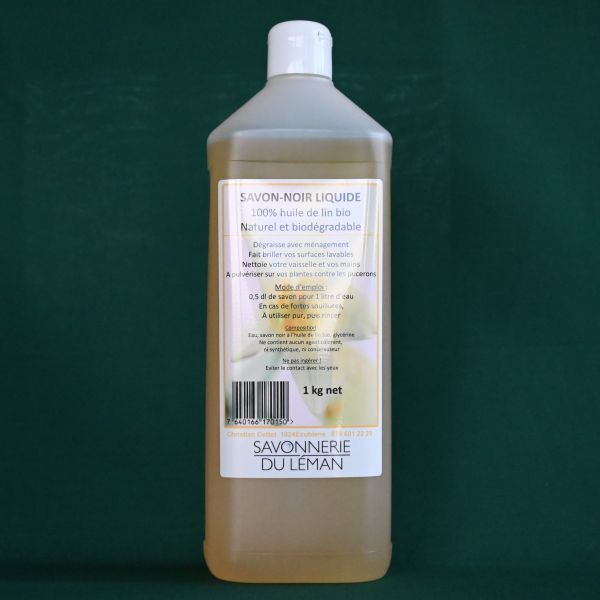 Savon noir liquide 100% huile de lin bio