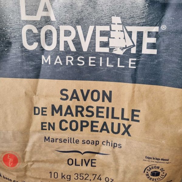 Copeaux de savon de Marseille olive 750g et 10kg